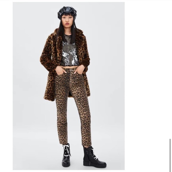 NWT Zara Cheetah Jeans - Picture 9 of 12